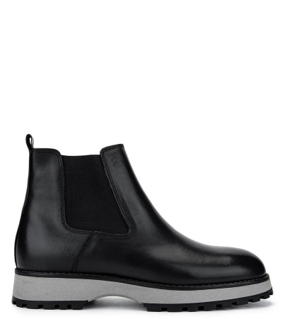 Erkek Hakiki Deri Siyah Casual Bot