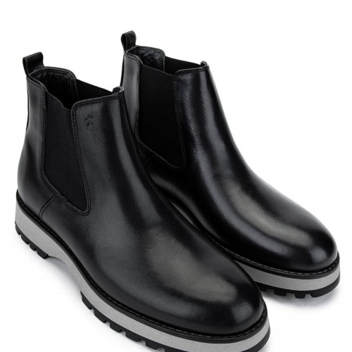 Erkek Hakiki Deri Siyah Casual Bot Erkek Hakiki Deri Siyah Casual Bot