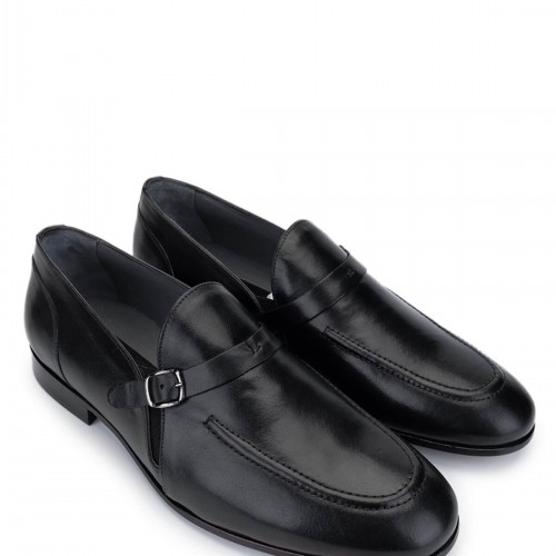 Erkek Hakiki Deri Siyah Loafer Ayakkabı Erkek Hakiki Deri Siyah Loafer Ayakkabı