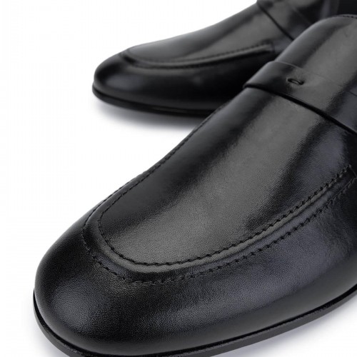 Erkek Hakiki Deri Siyah Loafer Ayakkabı Erkek Hakiki Deri Siyah Loafer Ayakkabı