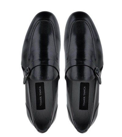 Erkek Hakiki Deri Siyah Loafer Ayakkabı