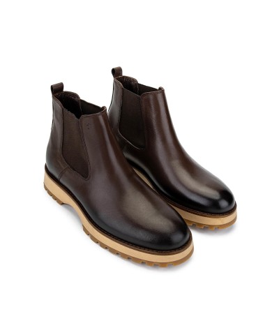 Erkek Hakiki Deri Kahverengi Casual Bot