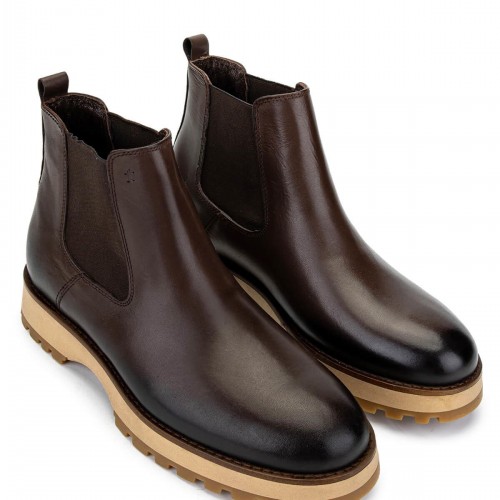 Erkek Hakiki Deri Kahverengi Casual Bot