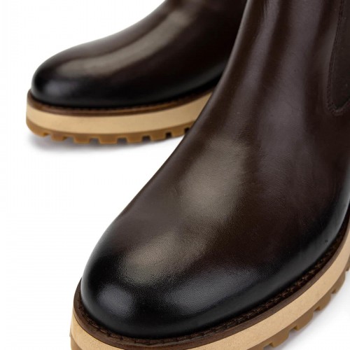 Erkek Hakiki Deri Kahverengi Casual Bot