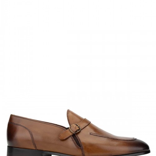 Erkek Hakiki Deri Taba Loafer Ayakkabı