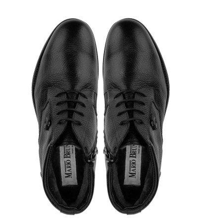 Mario Bruni Erkek Hakiki Deri Siyah Casual Bot Mario Bruni Erkek Hakiki Deri Siyah Casual Bot