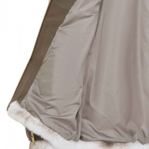 Anabel Kadın Beyaz Teddy Deri Mont