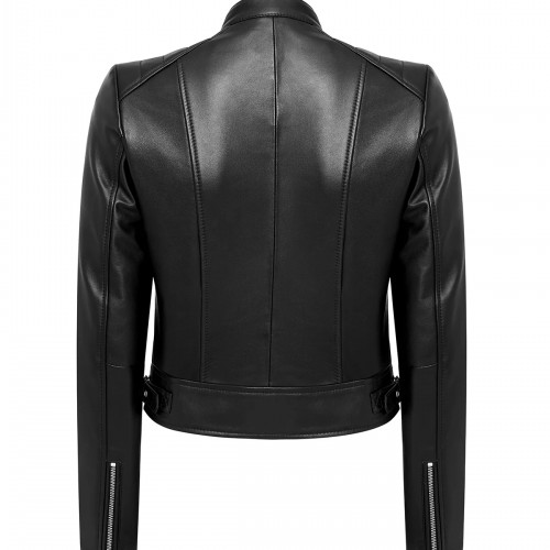 Edith Kadın Siyah Yaka Deri Mont Edith Kadın Siyah Yaka Deri Mont