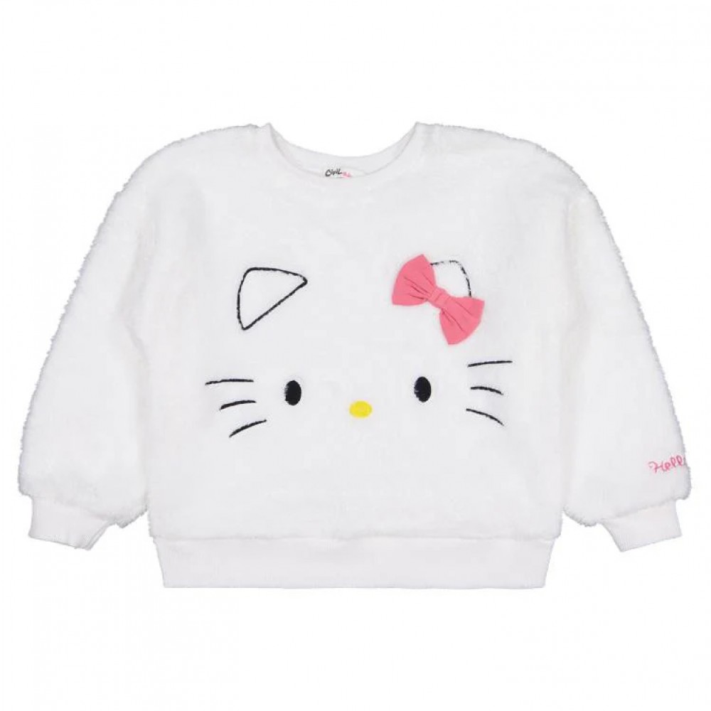 Hello Kitty 6-9 Yaş Sweatshirt - Ekru