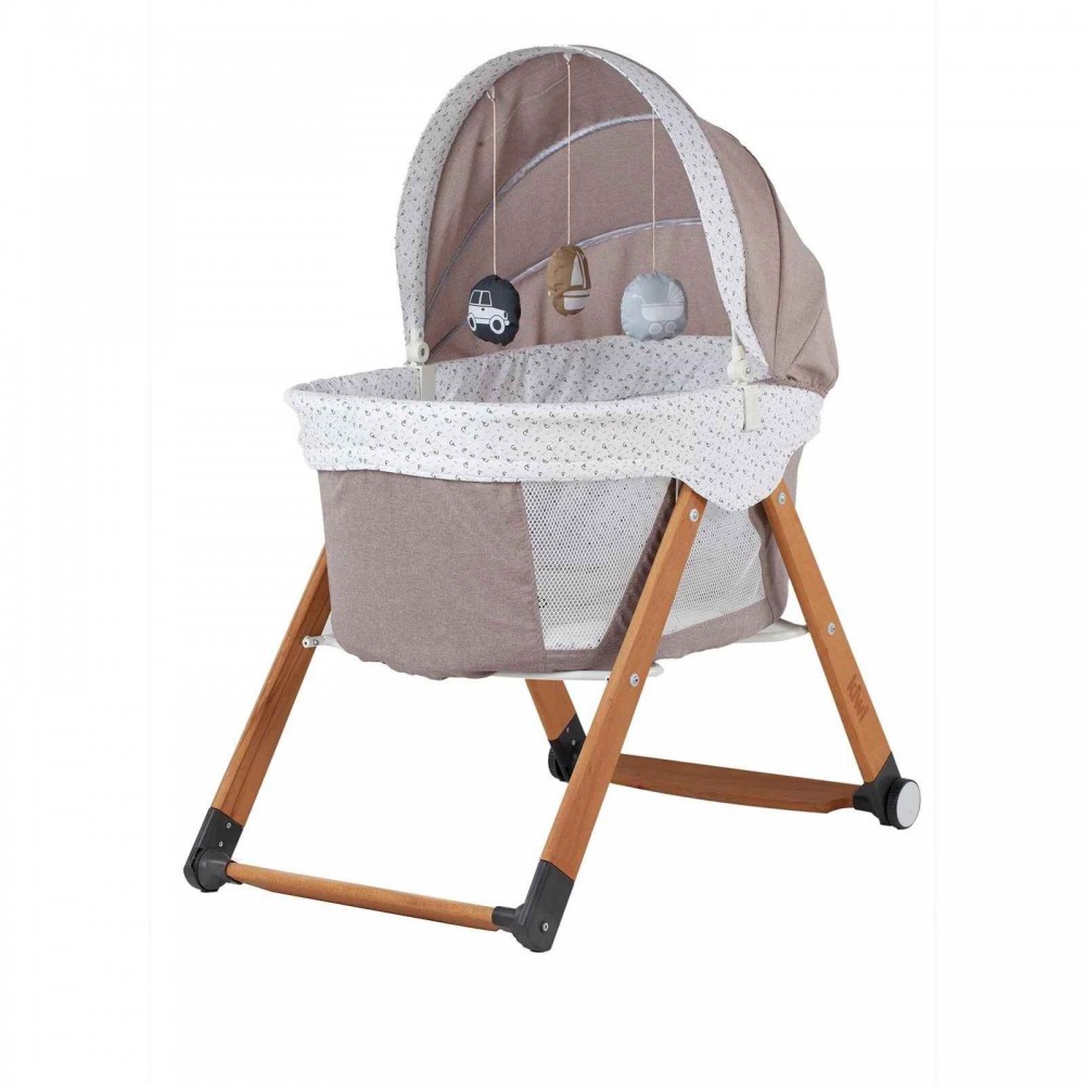 Seeper Doğal Ahşap Sallanabilen Katlanır Beşik