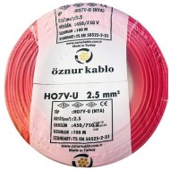 H07V-U 2,5 mm NYA Enerji Kablosu 100 metre H07V-U 2,5 mm NYA Enerji Kablosu 100 metre