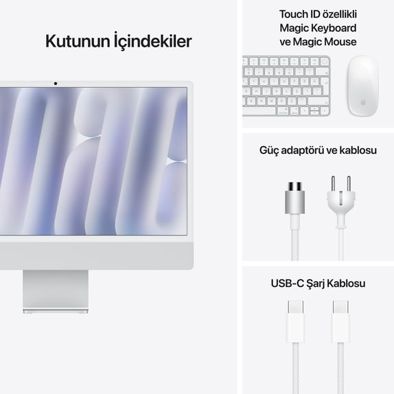 iMac 2021 M1 8cpu 8gpu 16GB 512SSD 24" 4.5k Mavi All In One MGPL3TUA1