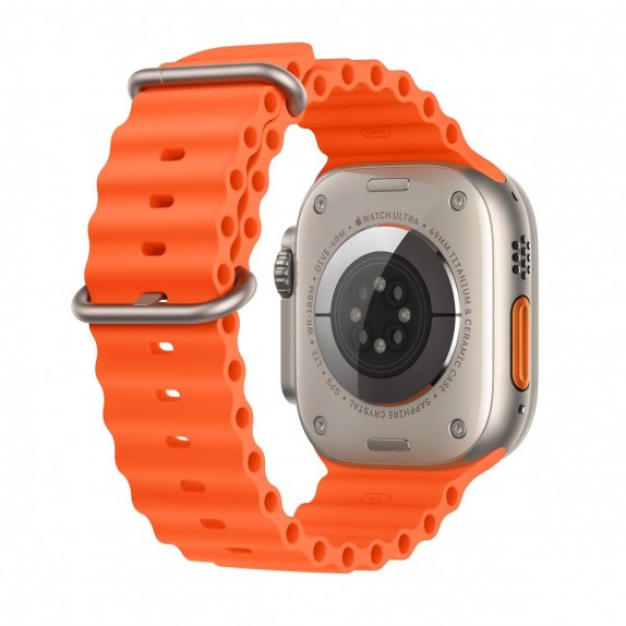 Apple Watch Ultra 2 GPS + Cellular 49mm Titanyum Kasa ve Turuncu Ocean Kordon Apple Watch Ultra 2 GPS + Cellular 49mm Titanyum Kasa ve Turuncu Ocean Kordon