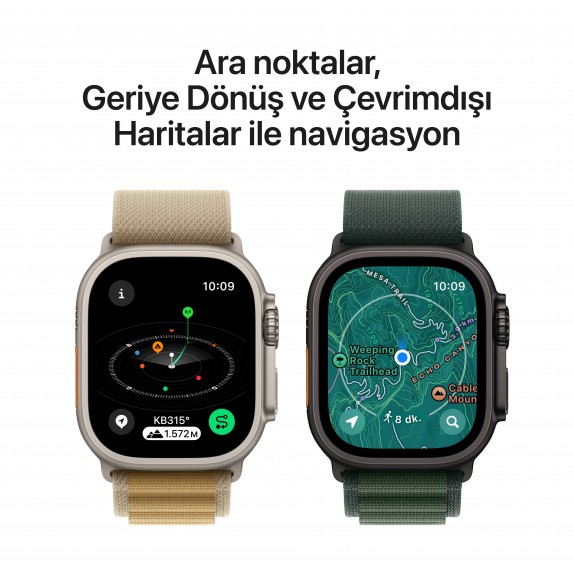 Apple Watch Ultra 2 GPS + Cellular 49mm Titanyum Kasa ve Turuncu Ocean Kordon Apple Watch Ultra 2 GPS + Cellular 49mm Titanyum Kasa ve Turuncu Ocean Kordon