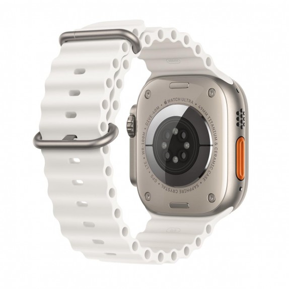 Apple Watch Ultra 2 GPS + Cellular 49mm Titanyum Kasa ve Turuncu Ocean Kordon Apple Watch Ultra 2 GPS + Cellular 49mm Titanyum Kasa ve Turuncu Ocean Kordon