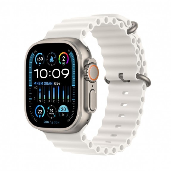 Apple Watch Ultra 2 GPS + Cellular 49mm Titanyum Kasa ve Turuncu Ocean Kordon Apple Watch Ultra 2 GPS + Cellular 49mm Titanyum Kasa ve Turuncu Ocean Kordon