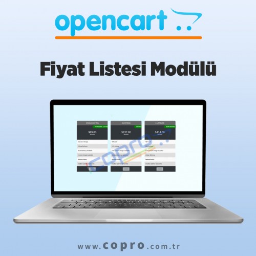 Opencart Fiyat Listesi Modülü Opencart Fiyat Listesi Modülü