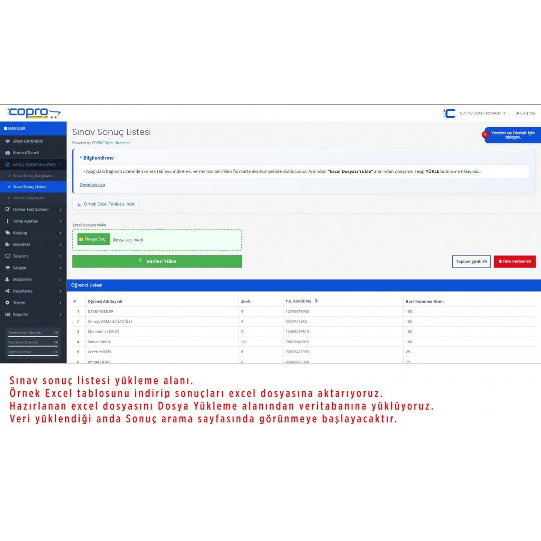 Sınav Sonuç Açıklama Sistemi Sınav Sonuç Açıklama Sistemi