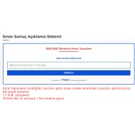 Sınav Sonuç Açıklama Sistemi Sınav Sonuç Açıklama Sistemi
