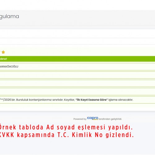 Sınav Sonuç Açıklama Sistemi