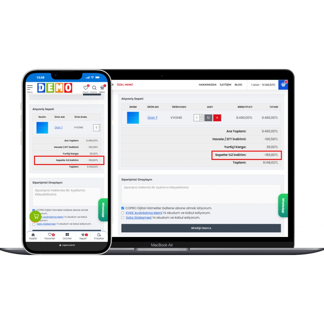 Özel Kampanya Oluştur – Sepette İndirim Uygulaması Özel Kampanya Oluştur – Sepette İndirim Uygulaması