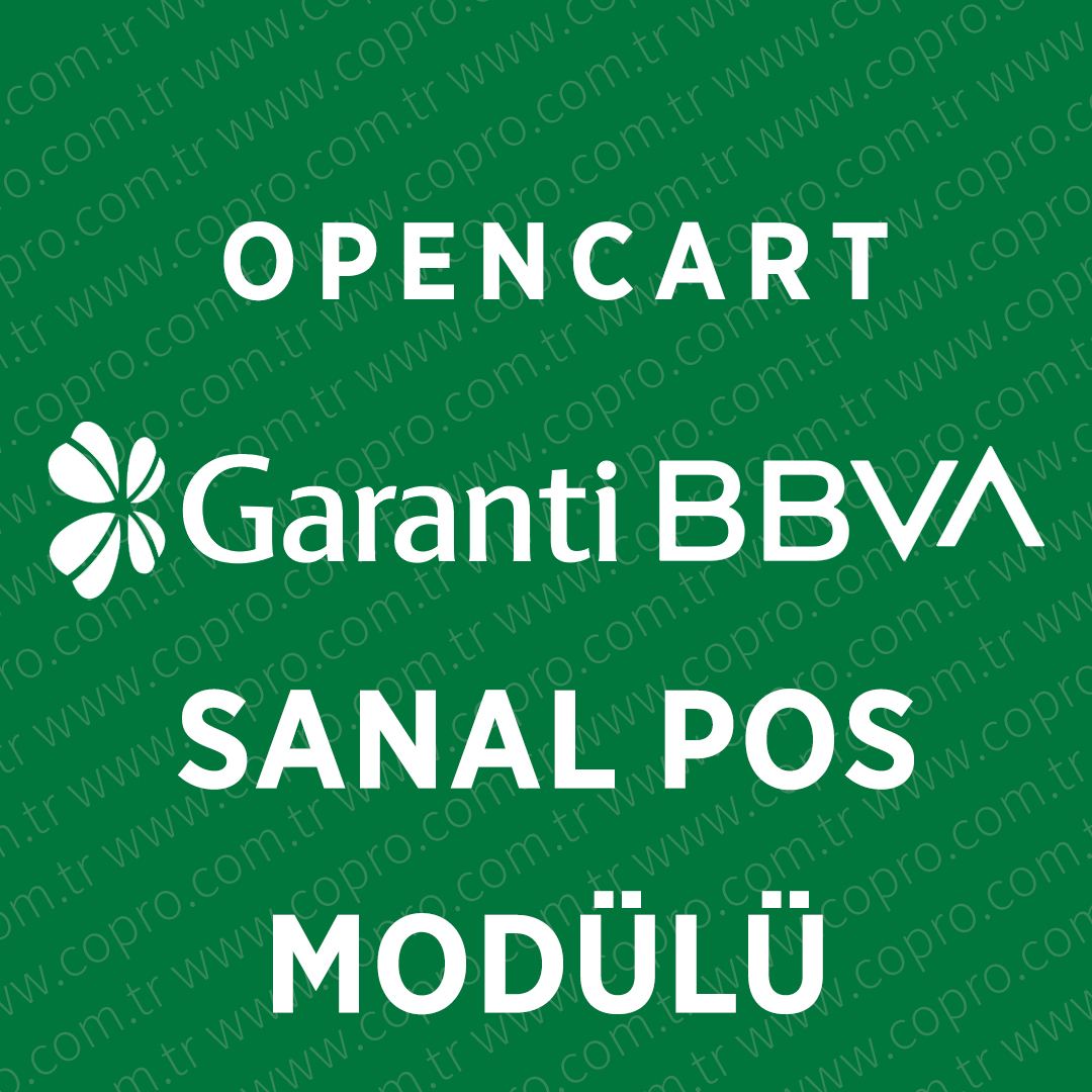 Opencart Garanti Bankası Sanal Pos Modülü Opencart Garanti Bankası Sanal Pos Modülü