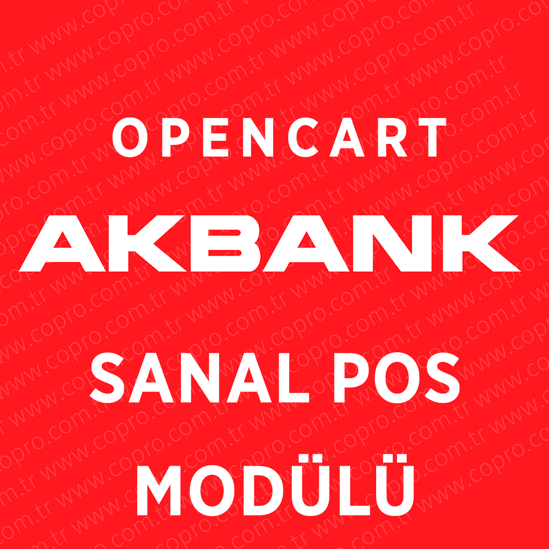 Opencart Akbank Sanal Pos Modülü Opencart Akbank Sanal Pos Modülü