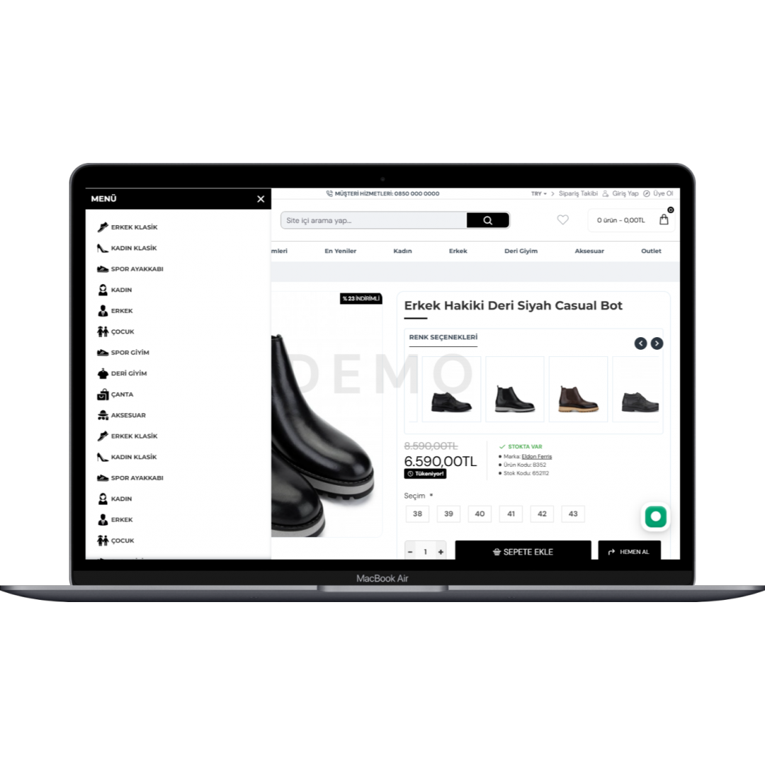 Ayakkabı Satışı E-Ticaret Web Sitesi