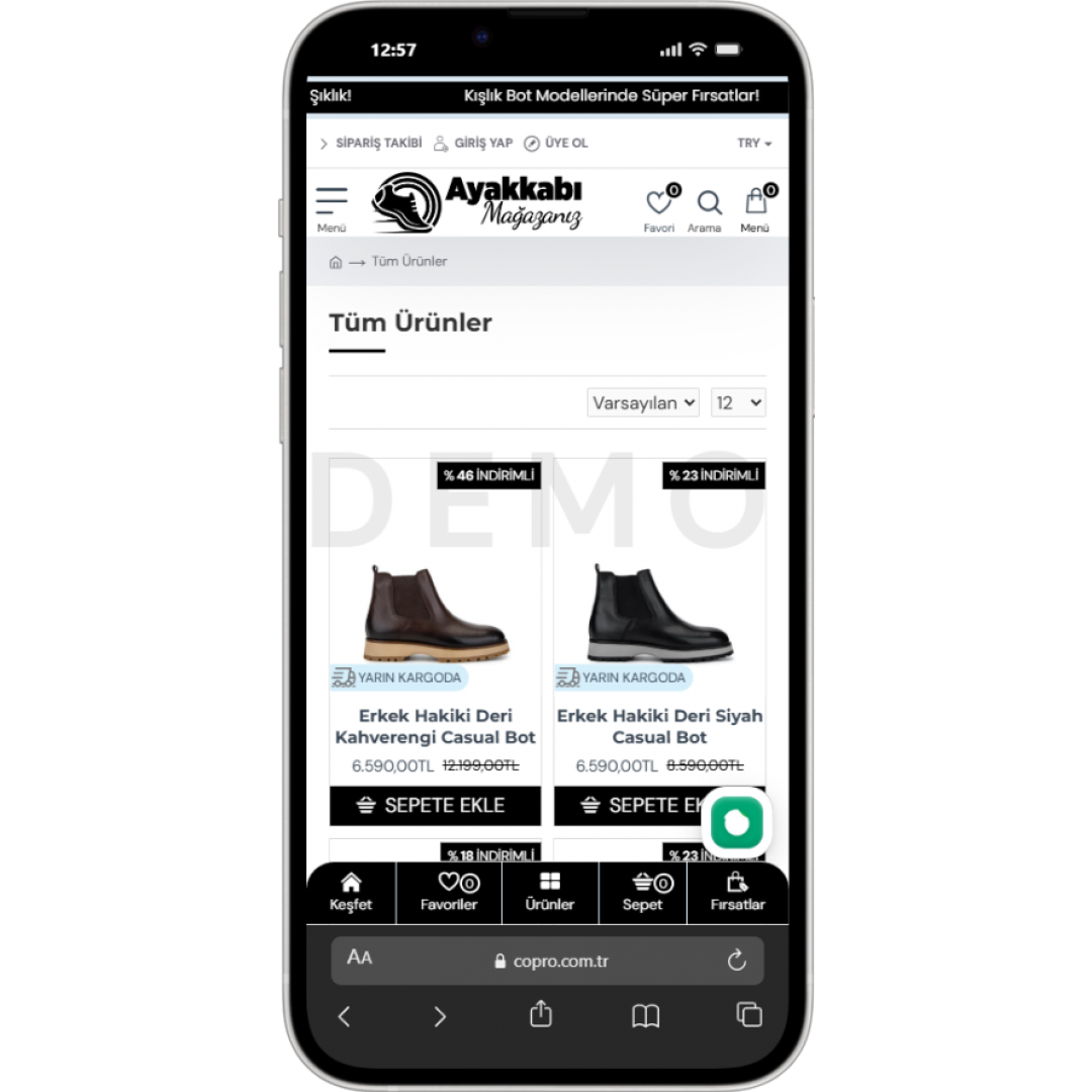 Ayakkabı Satışı E-Ticaret Web Sitesi