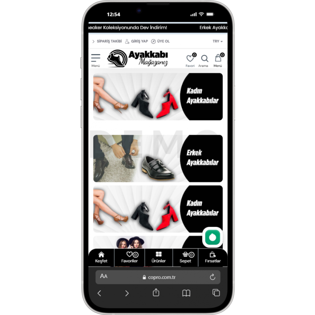 Ayakkabı Satışı E-Ticaret Web Sitesi