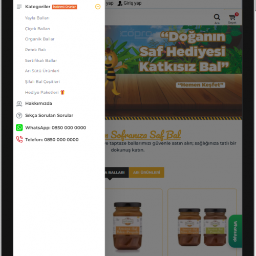 Bal ve Arı Ürünleri E-Ticaret Sitesi