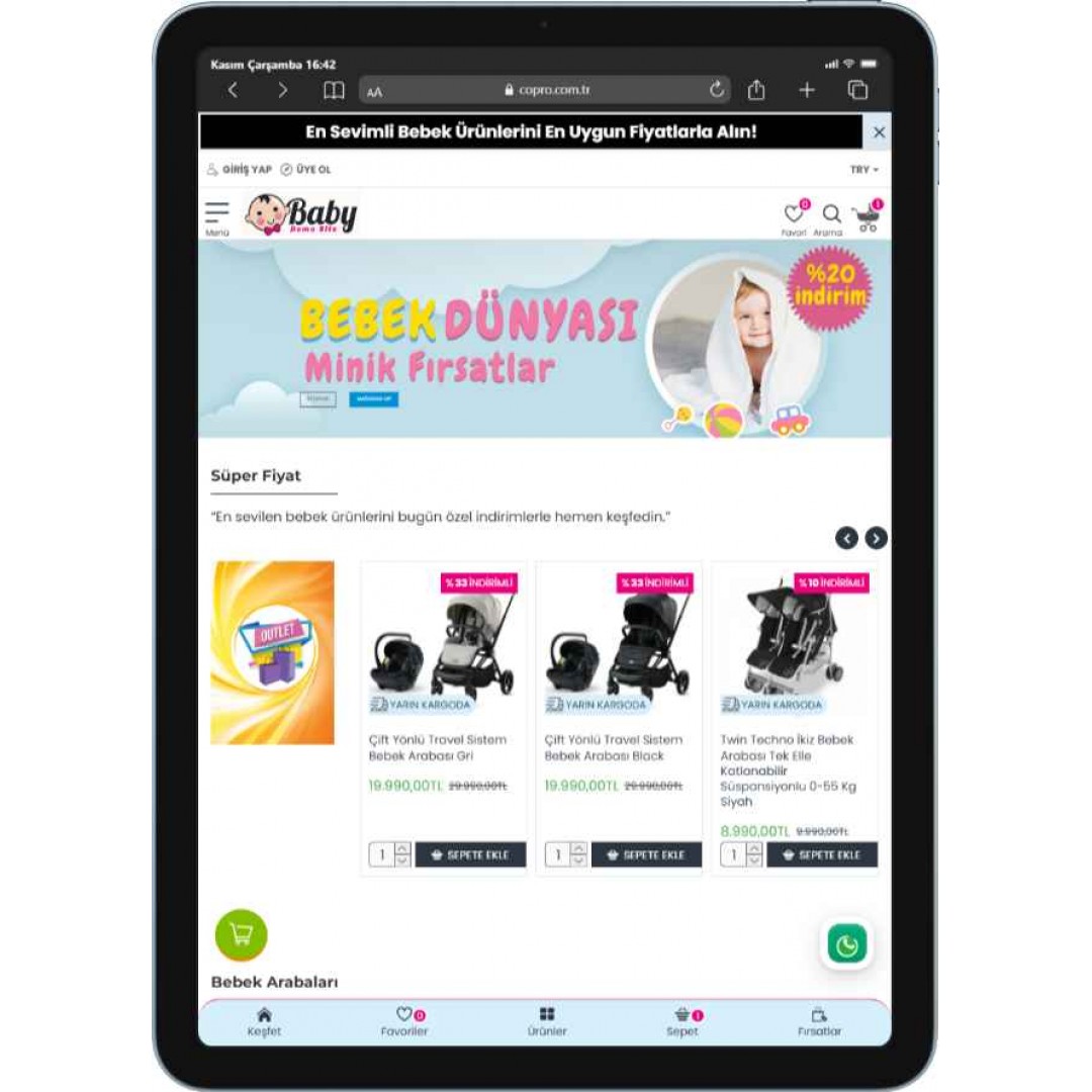 Bebek Ürünleri E-Ticaret Sitesi