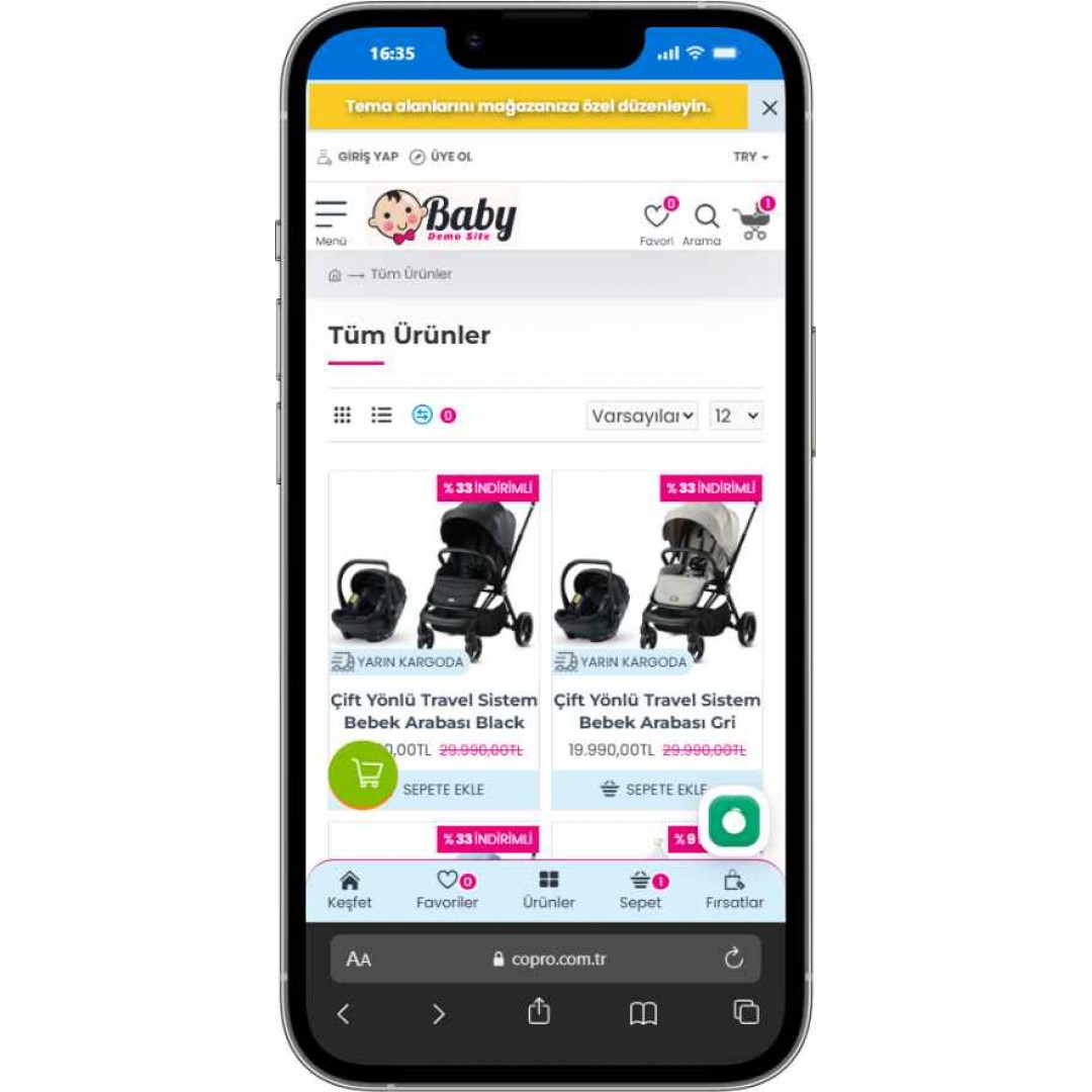 Bebek Ürünleri E-Ticaret Sitesi