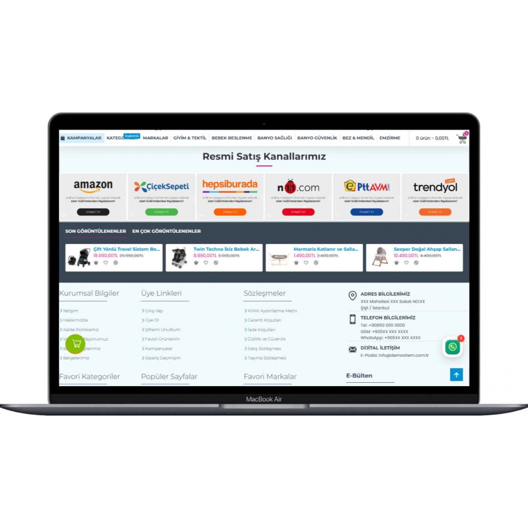 Bebek Ürünleri E-Ticaret Sitesi
