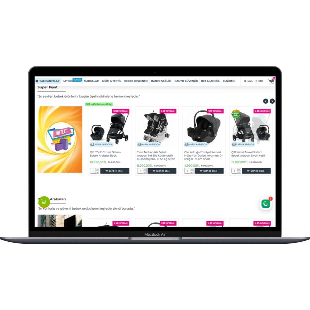 Bebek Ürünleri E-Ticaret Sitesi