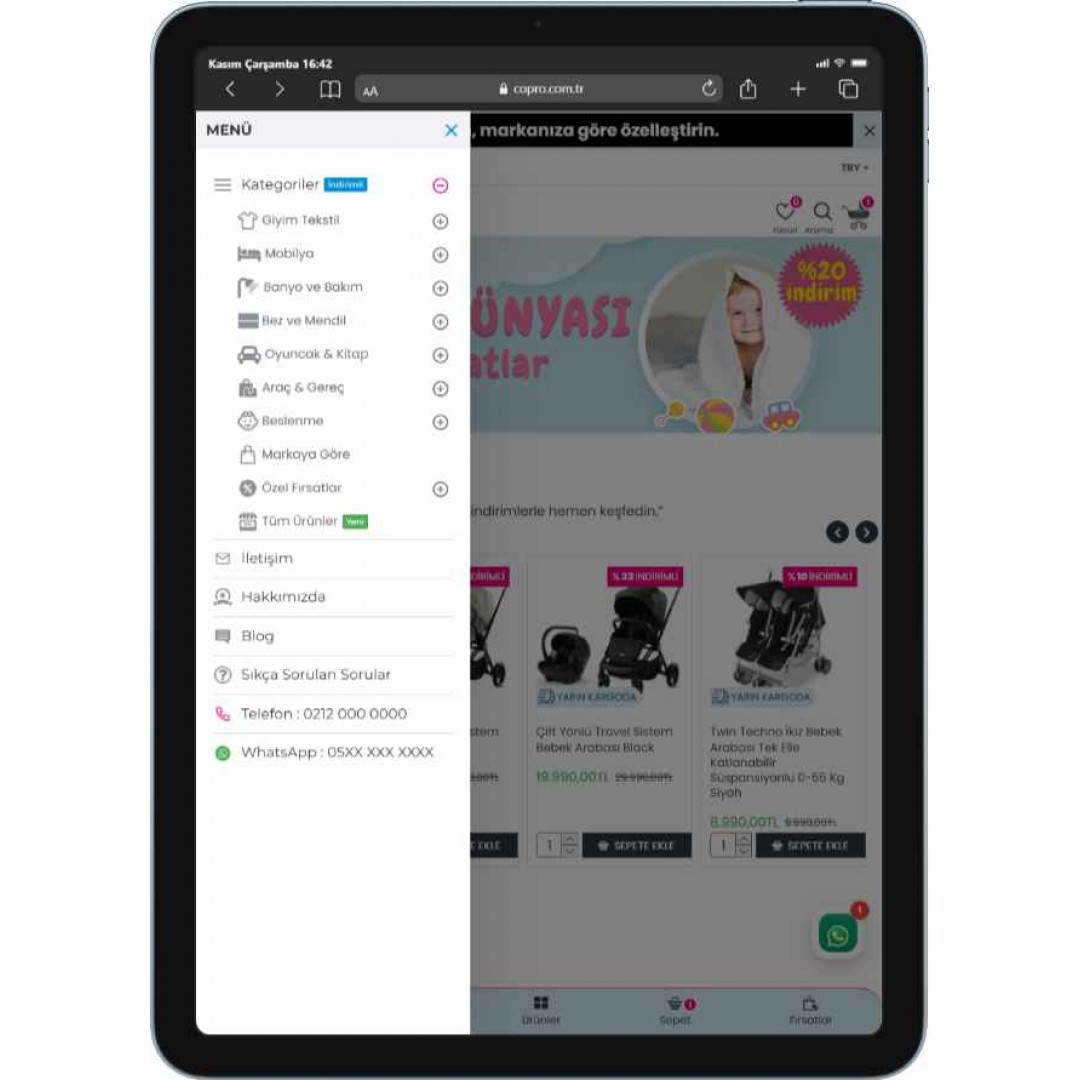 Bebek Ürünleri E-Ticaret Sitesi