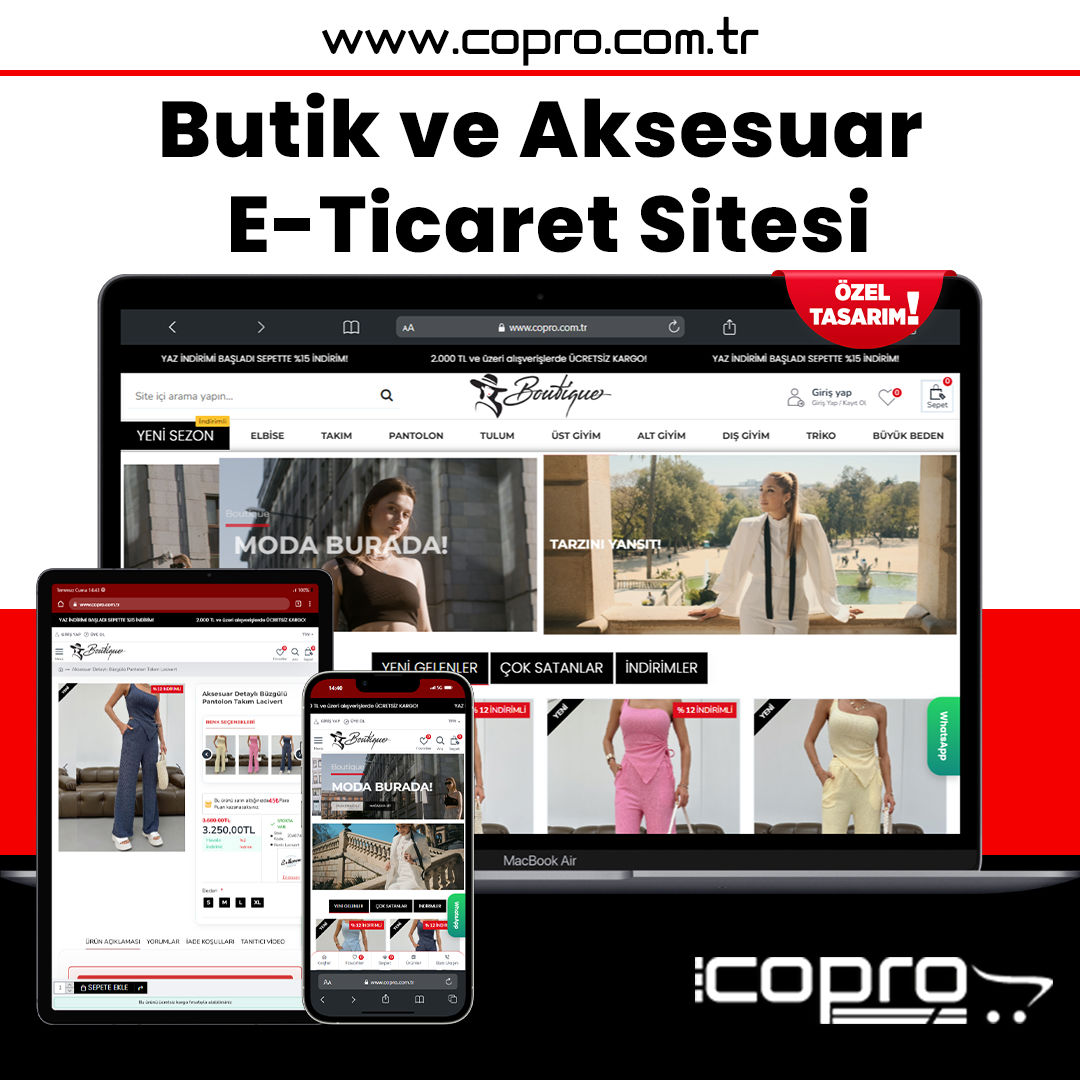 Butik ve Aksesuar E-Ticaret Sitesi  Butik ve Aksesuar E-Ticaret Sitesi
