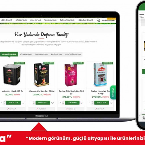 Çay Satışı E-Ticaret Sitesi V2 Çay Satışı E-Ticaret Sitesi V2
