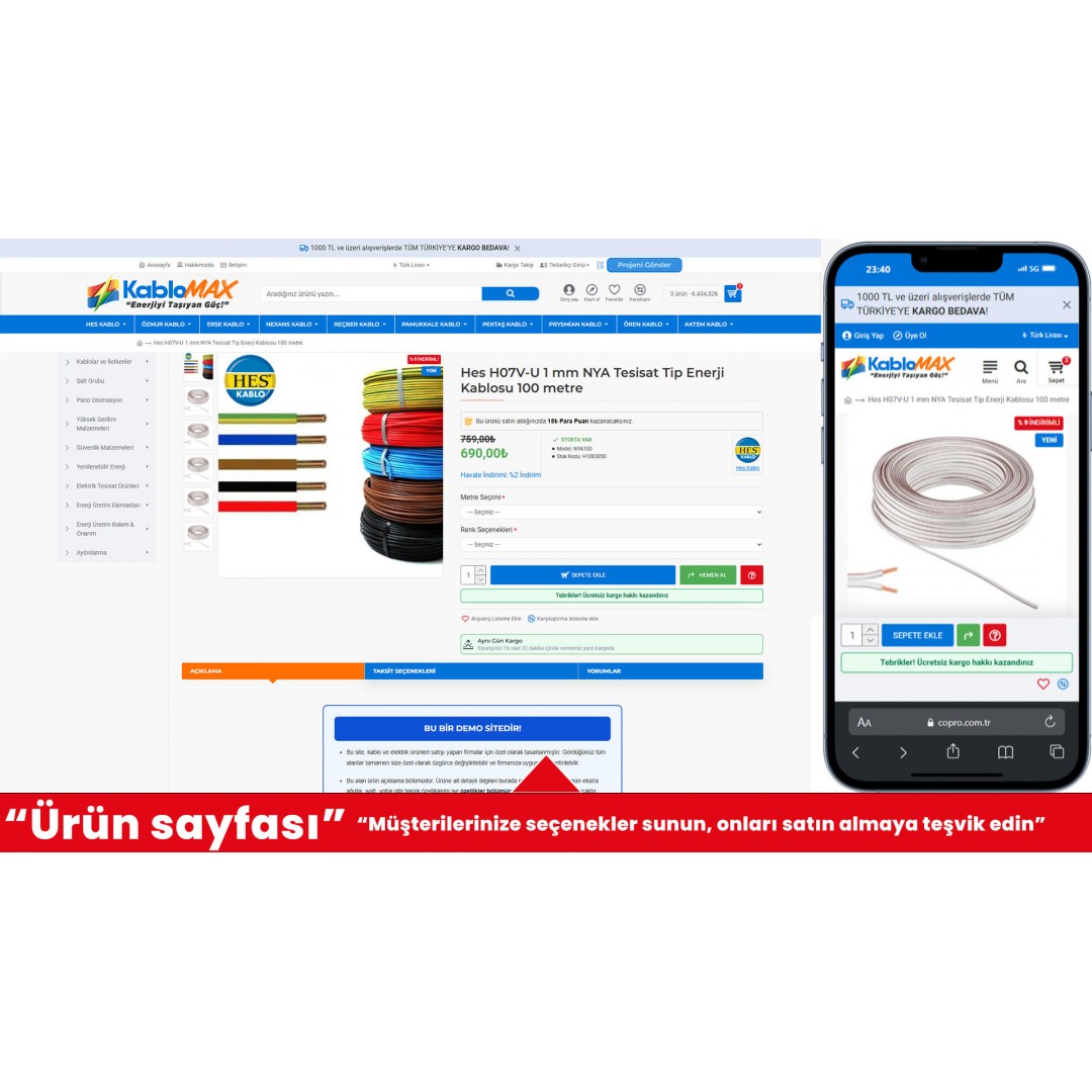 Elektrik Ürünleri E-Ticaret Sitesi Elektrik Ürünleri E-Ticaret Sitesi
