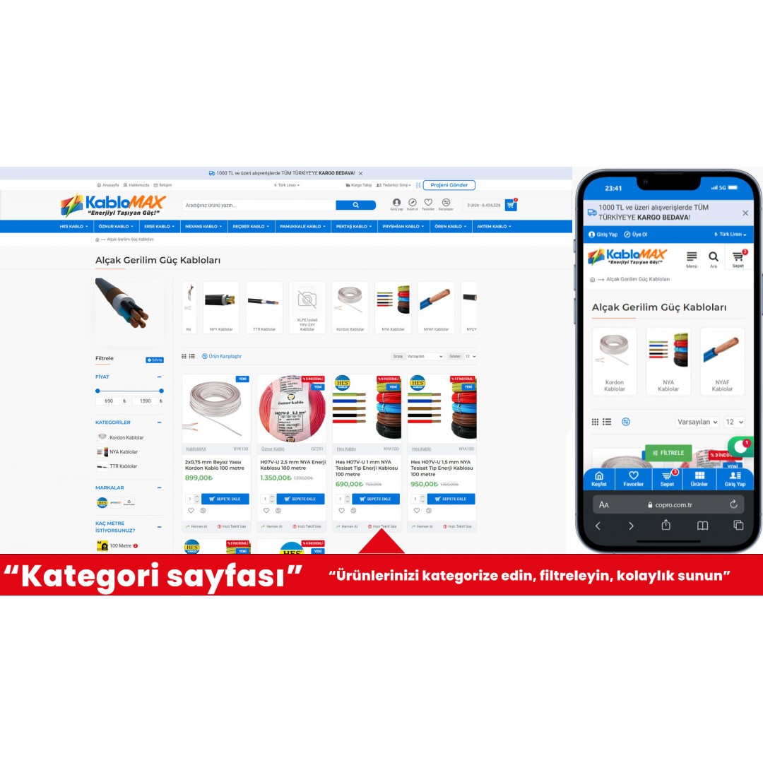 Elektrik Ürünleri E-Ticaret Sitesi Elektrik Ürünleri E-Ticaret Sitesi