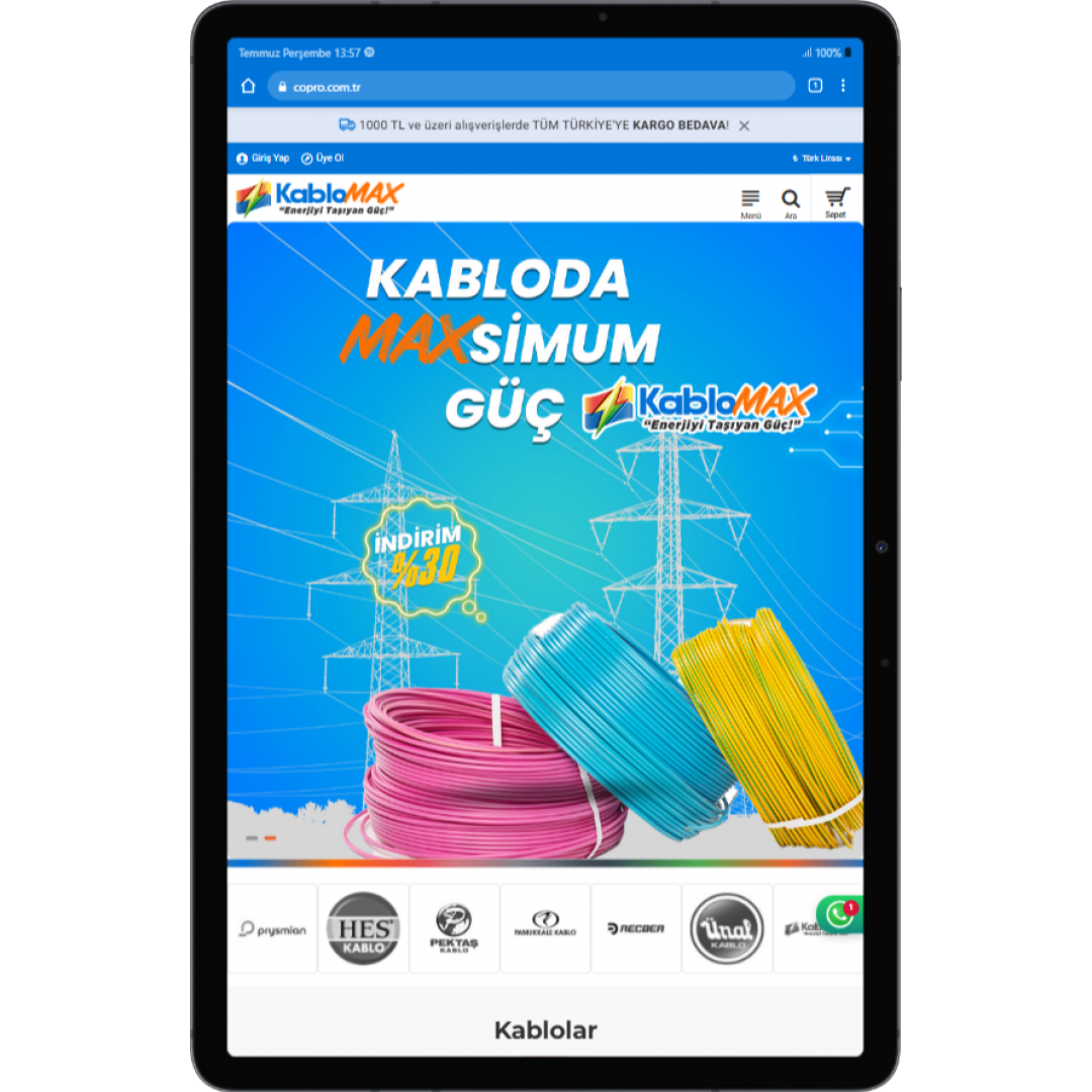 Elektrik Ürünleri E-Ticaret Sitesi Elektrik Ürünleri E-Ticaret Sitesi