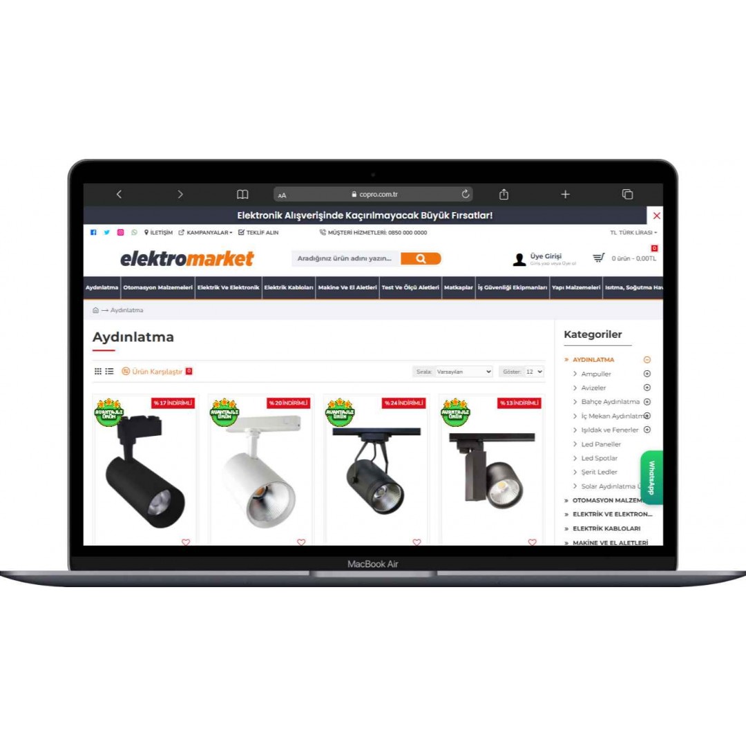 Elektrik ve Elektronik Ürünler E-Ticaret Sitesi