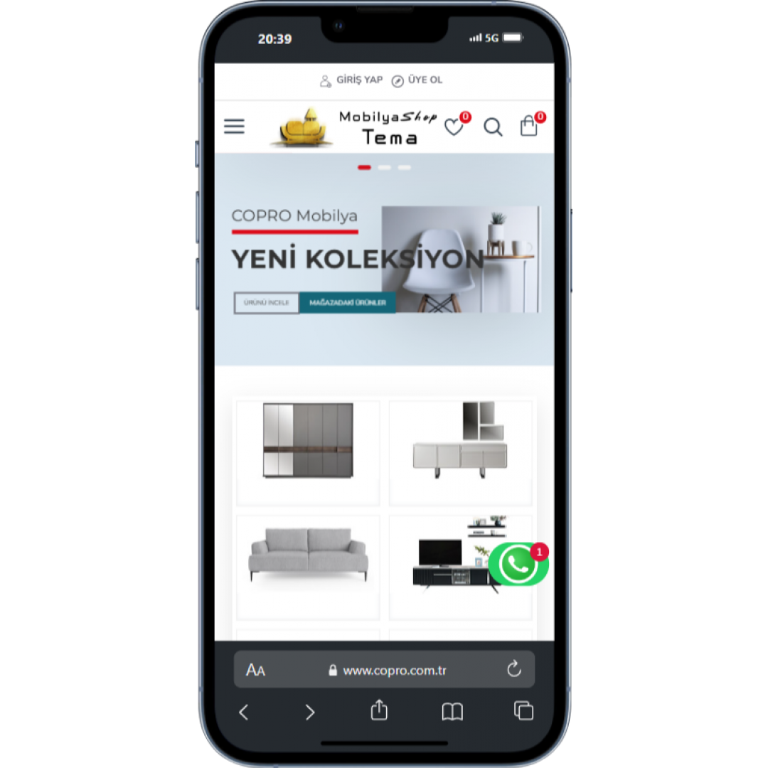 Mobilya Satışı E-Ticaret Web Sitesi Mobilya Satışı E-Ticaret Web Sitesi