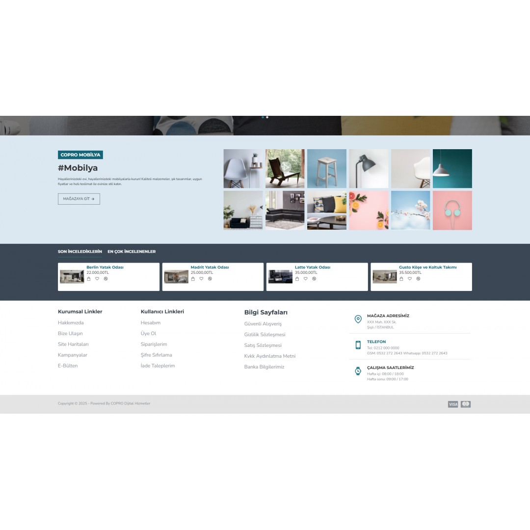 Mobilya Satışı E-Ticaret Web Sitesi Mobilya Satışı E-Ticaret Web Sitesi