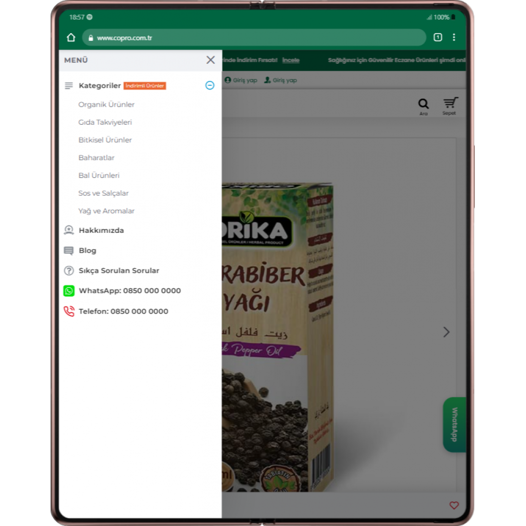 Organik Ürünler E-Ticaret Sitesi