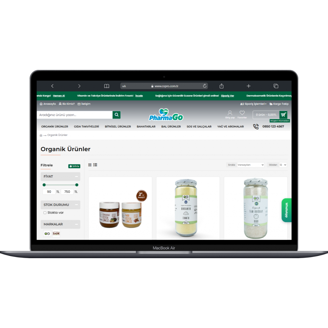 Organik Ürünler E-Ticaret Sitesi