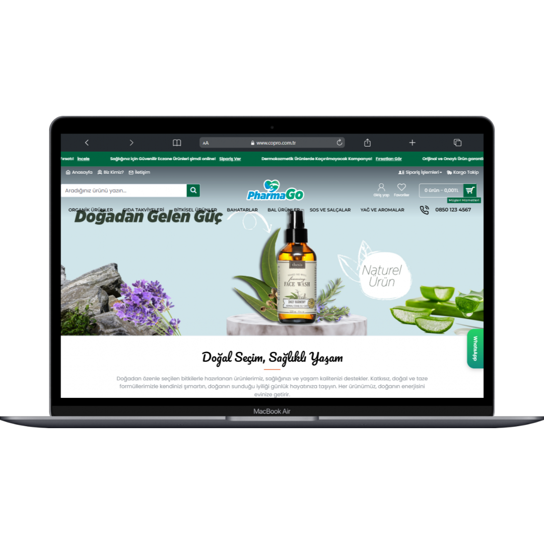 Organik Ürünler E-Ticaret Sitesi