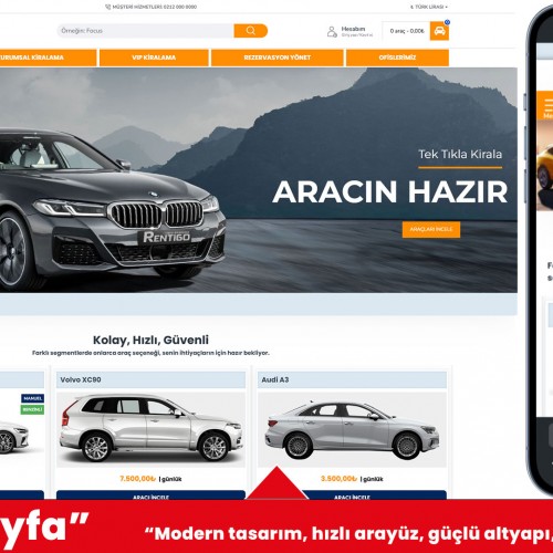 Oto Kiralama E-Ticaret Sitesi Oto Kiralama E-Ticaret Sitesi