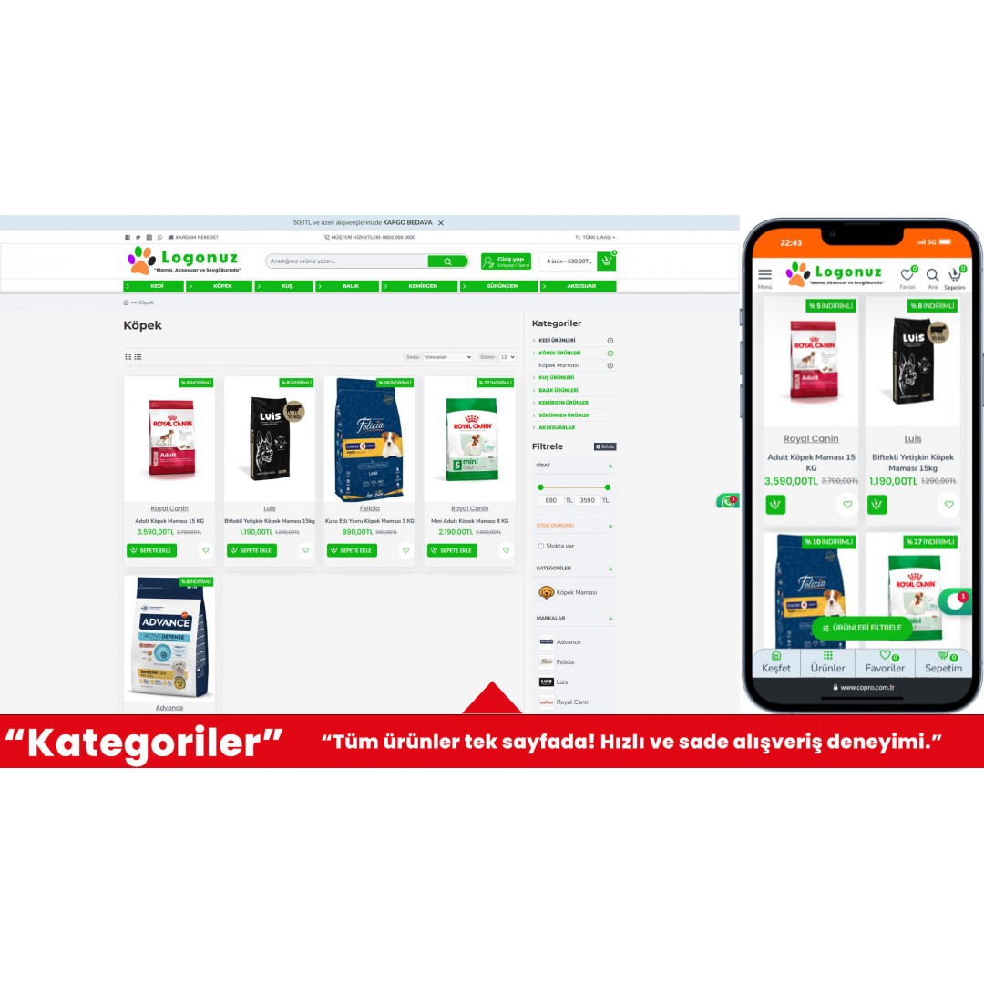 PetShop E-Ticaret Web Sitesi PetShop E-Ticaret Web Sitesi