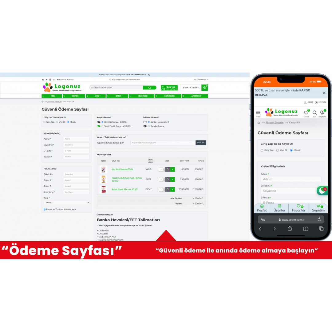 PetShop E-Ticaret Web Sitesi PetShop E-Ticaret Web Sitesi